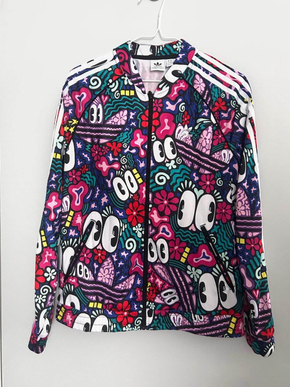 Adidas X Hattie Stewart Graffiti Art Illustration Track Jacket Full Zip Size M - Picture 2 of 8